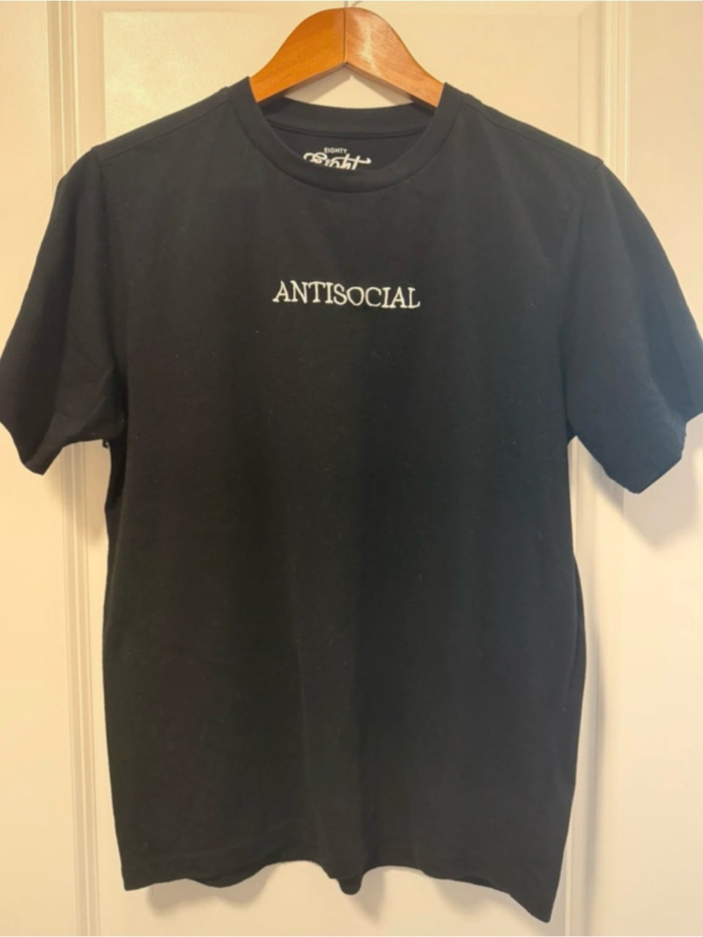 Eighty Eight Black 'ANTISOCIAL' Short Sleeve Tee